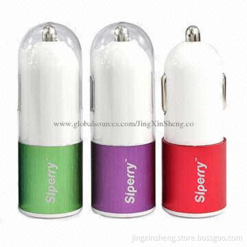 1A Mini USB Car Charger for iPhone& iPad, with 12V-24V AC Voltages